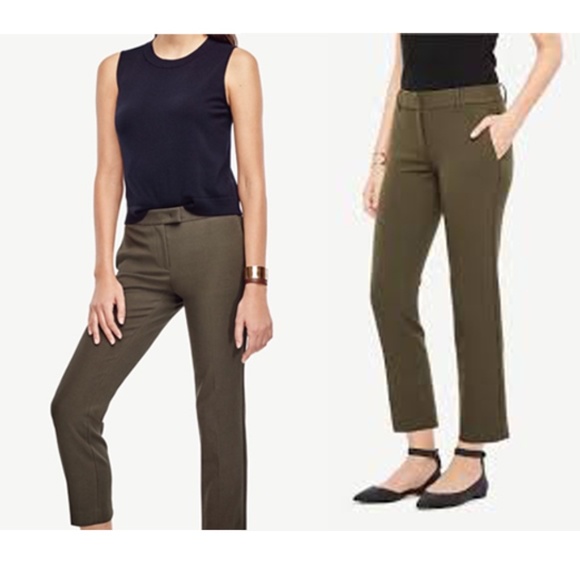 dark green ankle pants